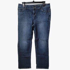 Vera Wang Jeans Womens 8 Blue 30X26 Straight Leg Maggie Stretch Cotton Midrise